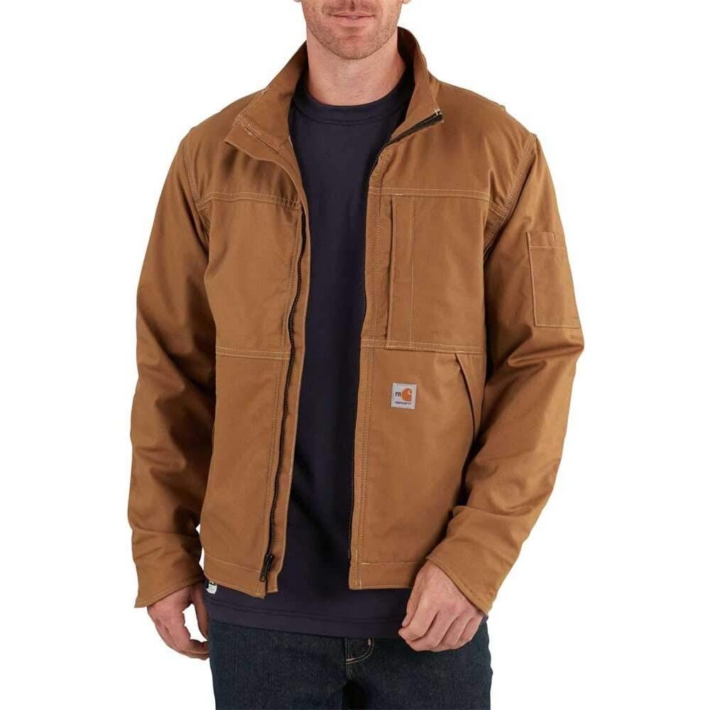 NWT Carhartt Men's Flame-Resistant Full Swing Quick Duck Jacket-Carhartt Brown-L